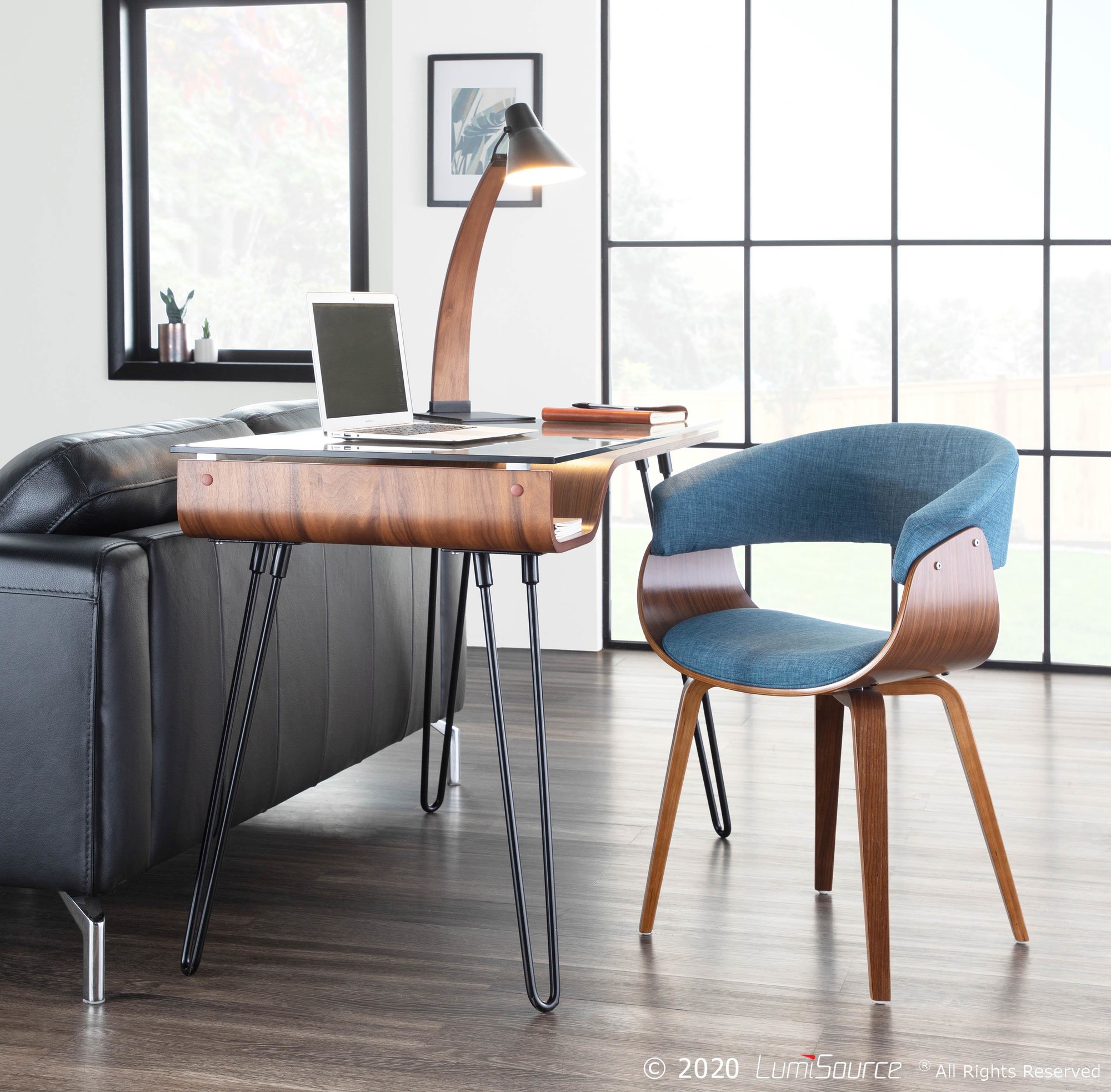 Vintage Mod Blue Mid-Century Modern Dining Chairs (Set of 2) 4 Vintage Mod Blue Mid-Century Modern Dining Chairs (Set of 2) - Image 4