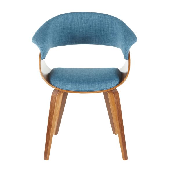 Vintage Mod Blue Mid Century Modern Dining Chairs Set of 2 9