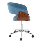 Vintage Mod Blue Mid-Century Modern Office Chair 12 Vintage Mod Blue Mid-Century Modern Office Chair