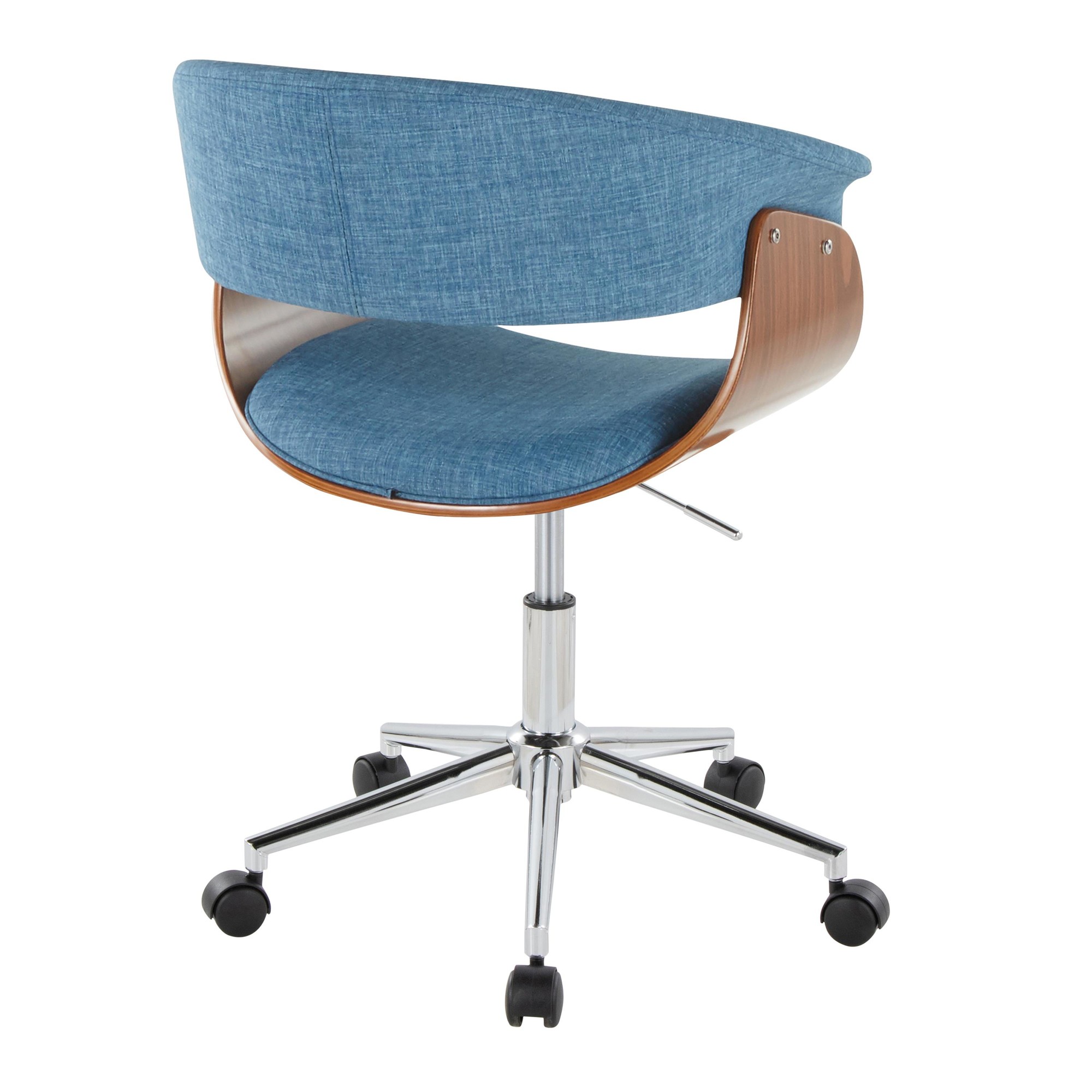 Vintage Mod Blue Mid-Century Modern Office Chair 5 Vintage Mod Blue Mid-Century Modern Office Chair - Image 5