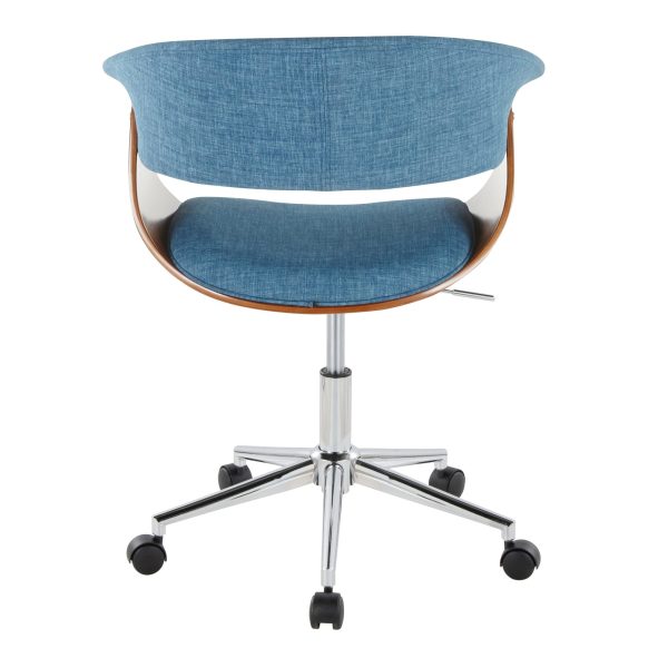Vintage Mod Blue Mid Century Modern Office Chair 5