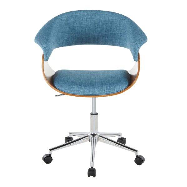 Vintage Mod Blue Mid Century Modern Office Chair 6