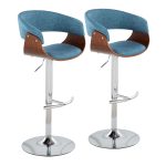 Vintage Mod Blue Mid-Century Modern Swivel Barstools (Set of 2) 16 Vintage Mod Blue Mid-Century Modern Swivel Barstools (Set of 2)