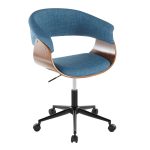 Vintage Mod Blue Mid-Century Modern Swivel Office Chair 11 Vintage Mod Blue Mid-Century Modern Swivel Office Chair