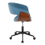 Vintage Mod Blue Mid-Century Modern Swivel Office Chair 12 Vintage Mod Blue Mid-Century Modern Swivel Office Chair