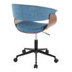 Vintage Mod Blue Mid-Century Modern Swivel Office Chair 13 Vintage Mod Blue Mid-Century Modern Swivel Office Chair