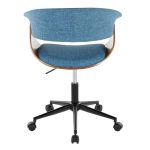 Vintage Mod Blue Mid-Century Modern Swivel Office Chair 14 Vintage Mod Blue Mid-Century Modern Swivel Office Chair