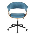 Vintage Mod Blue Mid-Century Modern Swivel Office Chair 15 Vintage Mod Blue Mid-Century Modern Swivel Office Chair