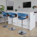 Vintage Mod Blue Swivel Mid-Century Modern Barstool (Set of 3) 14 Vintage Mod Blue Swivel Mid-Century Modern Barstool (Set of 3)