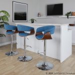Vintage Mod Blue Swivel Mid-Century Modern Barstool (Set of 3) 13 Vintage Mod Blue Swivel Mid-Century Modern Barstool (Set of 3)