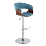 Vintage Mod Blue Swivel Mid-Century Modern Barstool (Set of 3) 17 Vintage Mod Blue Swivel Mid-Century Modern Barstool (Set of 3)