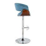 Vintage Mod Blue Swivel Mid-Century Modern Barstool (Set of 3) 18 Vintage Mod Blue Swivel Mid-Century Modern Barstool (Set of 3)