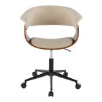 Vintage Mod Cream Fabric Mid-Century Modern Office Chair 15 Vintage Mod Cream Fabric Mid-Century Modern Office Chair
