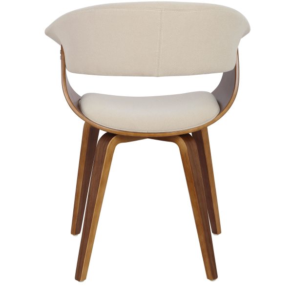 Vintage Mod Cream Mid Century Modern Accent Chairs Set of 2 7