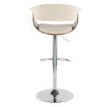 Vintage Mod Cream Swivel Mid-Century Modern Adjustable Barstool 13 Vintage Mod Cream Swivel Mid-Century Modern Adjustable Barstool