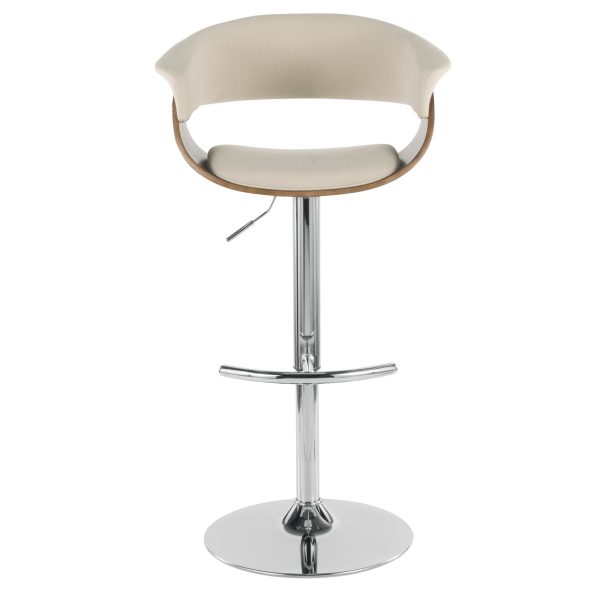 Vintage Mod Cream Swivel Mid Century Modern Adjustable Barstool 5