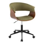 Vintage Mod Green Fabric Mid-Century Modern Office Chair 11 Vintage Mod Green Fabric Mid-Century Modern Office Chair