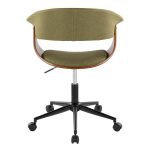 Vintage Mod Green Fabric Mid-Century Modern Office Chair 14 Vintage Mod Green Fabric Mid-Century Modern Office Chair