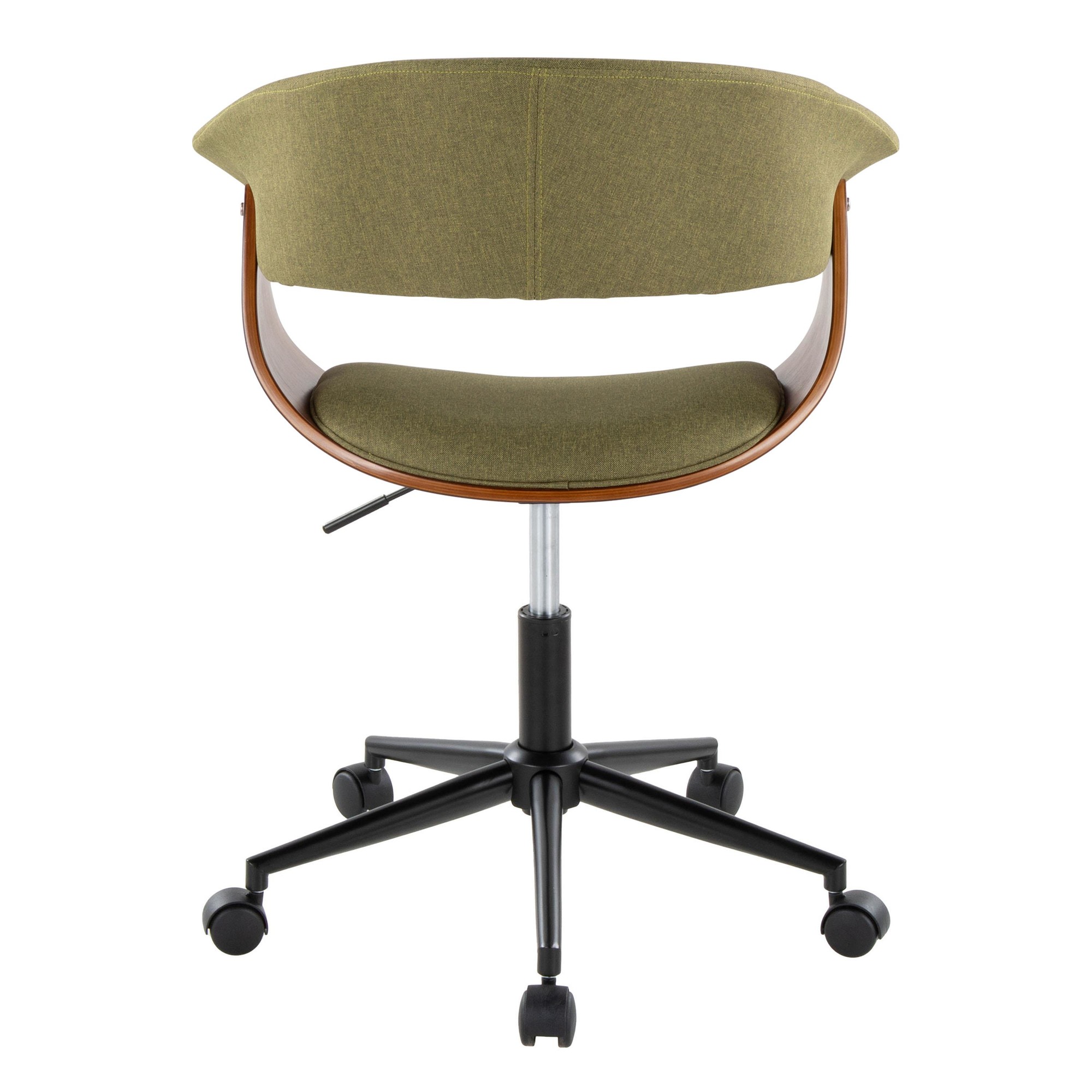 Vintage Mod Green Fabric Mid-Century Modern Office Chair 6 Vintage Mod Green Fabric Mid-Century Modern Office Chair - Image 6