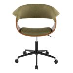 Vintage Mod Green Fabric Mid-Century Modern Office Chair 15 Vintage Mod Green Fabric Mid-Century Modern Office Chair