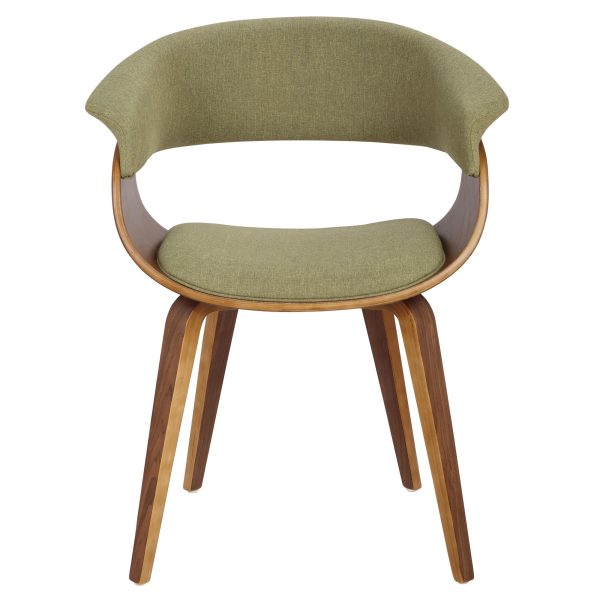 Vintage Mod Green Mid Century Modern Dining Chairs Set of 2 13