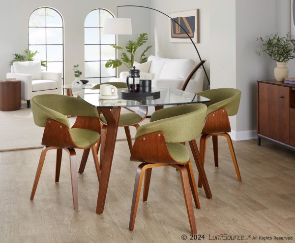 Vintage Mod Green Mid Century Modern Dining Chairs Set of 2 7