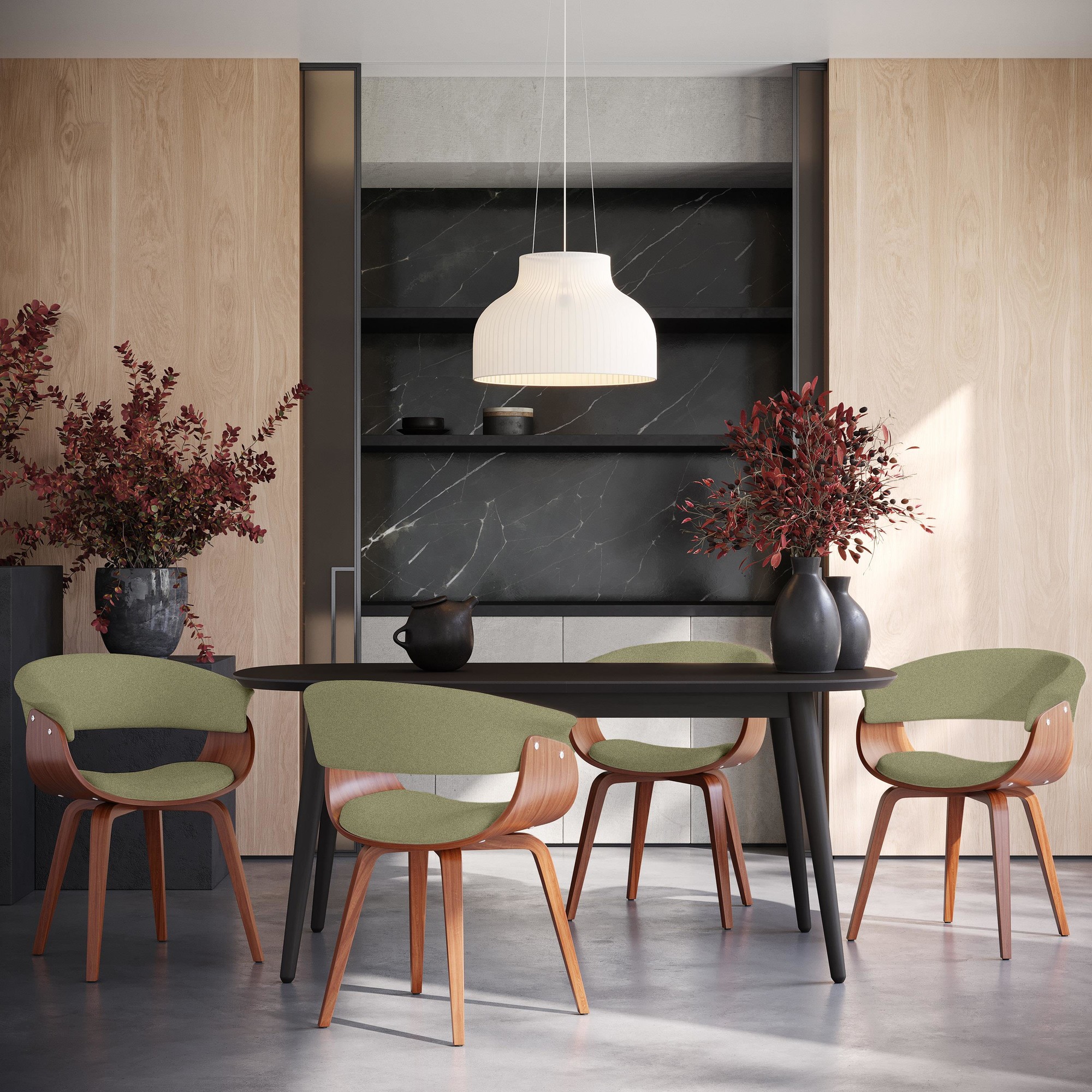 Vintage Mod Green Mid-Century Modern Dining Chairs (Set of 2) 1 Vintage Mod Green Mid-Century Modern Dining Chairs (Set of 2)