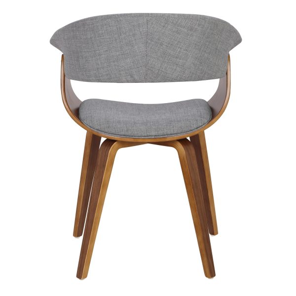 Vintage Mod Light Grey Mid Century Modern Dining Chairs Set of 2 6