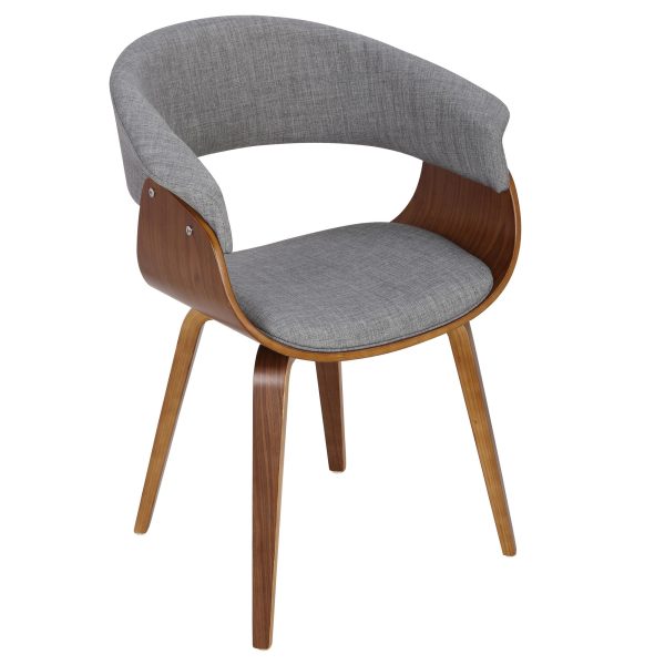 Vintage Mod Light Grey Mid Century Modern Dining Chairs Set of 2 8