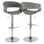 Vintage Mod Light Grey Swivel Adjustable Mid-Century Modern Barstool 23 Vintage Mod Light Grey Swivel Adjustable Mid-Century Modern Barstool
