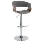 Vintage Mod Light Grey Swivel Adjustable Mid-Century Modern Barstool 17 Vintage Mod Light Grey Swivel Adjustable Mid-Century Modern Barstool