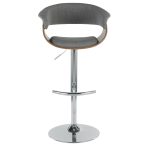 Vintage Mod Light Grey Swivel Adjustable Mid-Century Modern Barstool 21 Vintage Mod Light Grey Swivel Adjustable Mid-Century Modern Barstool