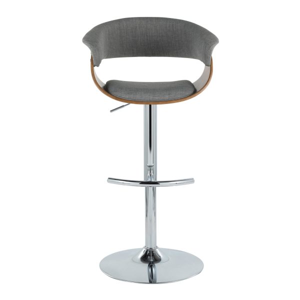 Vintage Mod Light Grey Swivel Barstools Set of 2 7