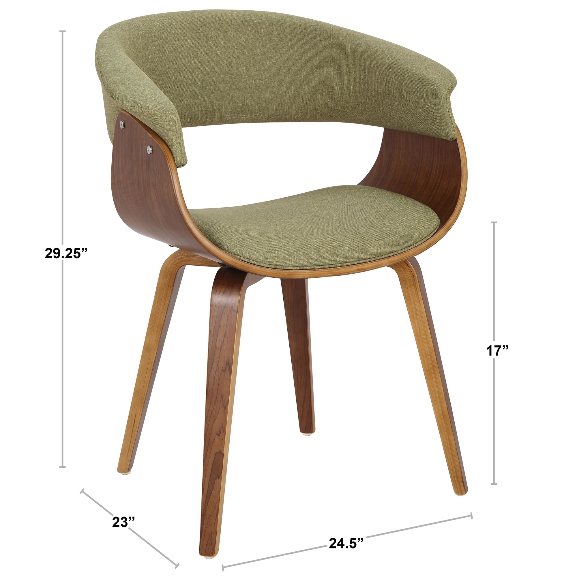 Vintage Mod Mid-Century Modern Natural Wood Cream Accent Chair 14 Vintage Mod Mid-Century Modern Natural Wood Cream Accent Chair - Image 14