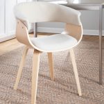 Vintage Mod Mid-Century Modern Natural Wood Cream Accent Chair 16 Vintage Mod Mid-Century Modern Natural Wood Cream Accent Chair