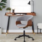 Vintage Mod Mid-Century Modern Office Chair Black Walnut Grey 10 Vintage Mod Mid-Century Modern Office Chair Black Walnut Grey