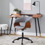 Vintage Mod Mid-Century Modern Office Chair Black Walnut Grey 9 Vintage Mod Mid-Century Modern Office Chair Black Walnut Grey