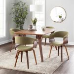 Vintage Mod Mid-Century Modern Walnut and Green Accent Chair 16 Vintage Mod Mid-Century Modern Walnut and Green Accent Chair