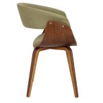 Vintage Mod Mid-Century Modern Walnut and Green Accent Chair 24 Vintage Mod Mid-Century Modern Walnut and Green Accent Chair