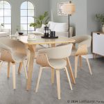 Vintage Mod Mid-Century Natural Wood Cream Accent Chairs (Set of 2) 23 Vintage Mod Mid-Century Natural Wood Cream Accent Chairs (Set of 2)