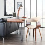 Vintage Mod Walnut Cream Mid-Century Modern Accent Chair 13 Vintage Mod Walnut Cream Mid-Century Modern Accent Chair