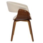Vintage Mod Walnut Cream Mid-Century Modern Accent Chair 18 Vintage Mod Walnut Cream Mid-Century Modern Accent Chair
