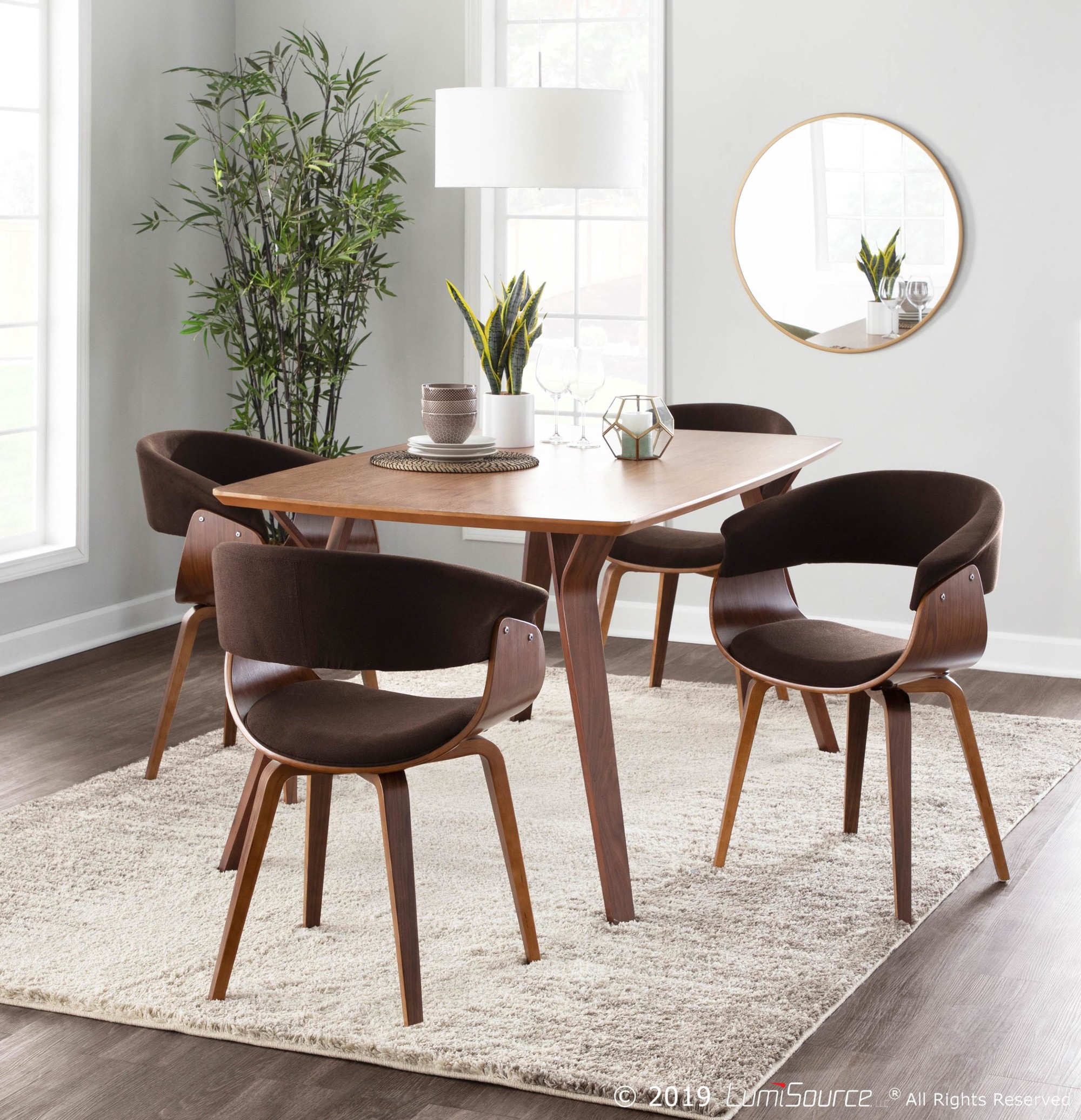 Vintage Mod Walnut Espresso Mid-Century Modern Accent Dining Chair 2 Vintage Mod Walnut Espresso Mid-Century Modern Accent Dining Chair - Image 2