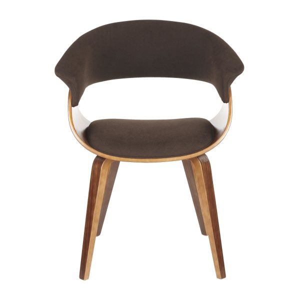 Vintage Mod Walnut Espresso Mid Century Modern Accent Dining Chair 10