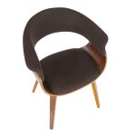 Vintage Mod Walnut Espresso Mid-Century Modern Accent Dining Chair 26 Vintage Mod Walnut Espresso Mid-Century Modern Accent Dining Chair