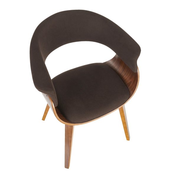 Vintage Mod Walnut Espresso Mid Century Modern Accent Dining Chair 11