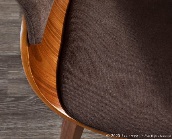 Vintage Mod Walnut Espresso Mid Century Modern Accent Dining Chair 2