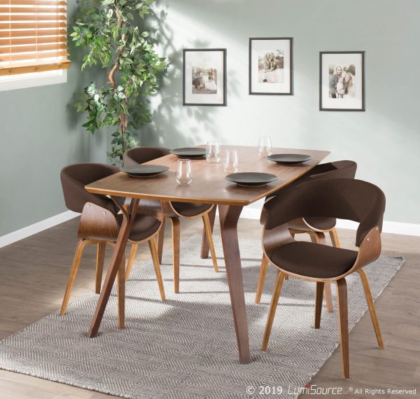 Vintage Mod Walnut Espresso Mid Century Modern Accent Dining Chair 4