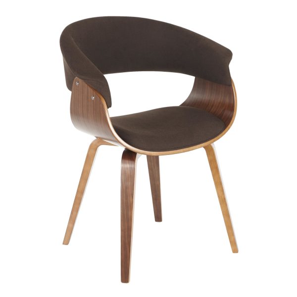 Vintage Mod Walnut Espresso Mid Century Modern Accent Dining Chair 6