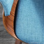 Vintage Mod Walnut and Blue Mid-Century Modern Accent Chair 23 Vintage Mod Walnut and Blue Mid-Century Modern Accent Chair